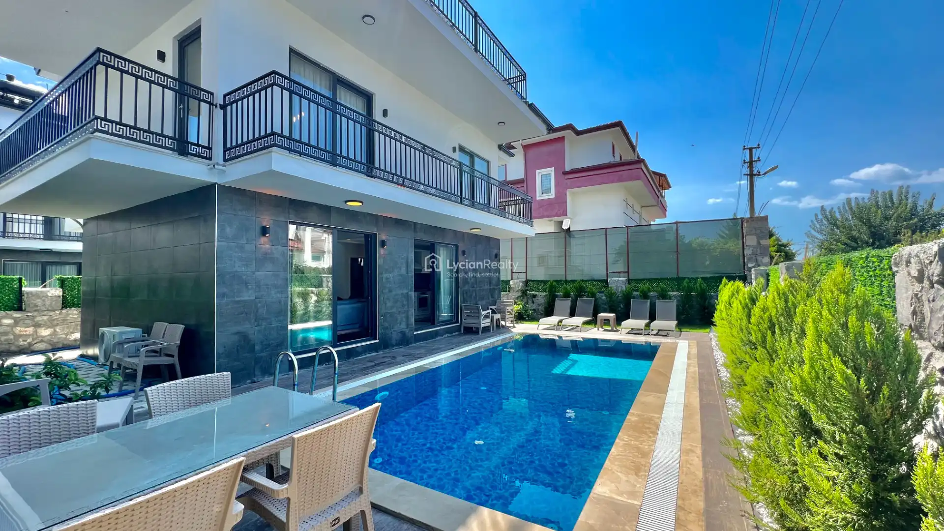 3+1 Luxury villa for rent in Fethiye Çalıca | VILLA ÇAYLI